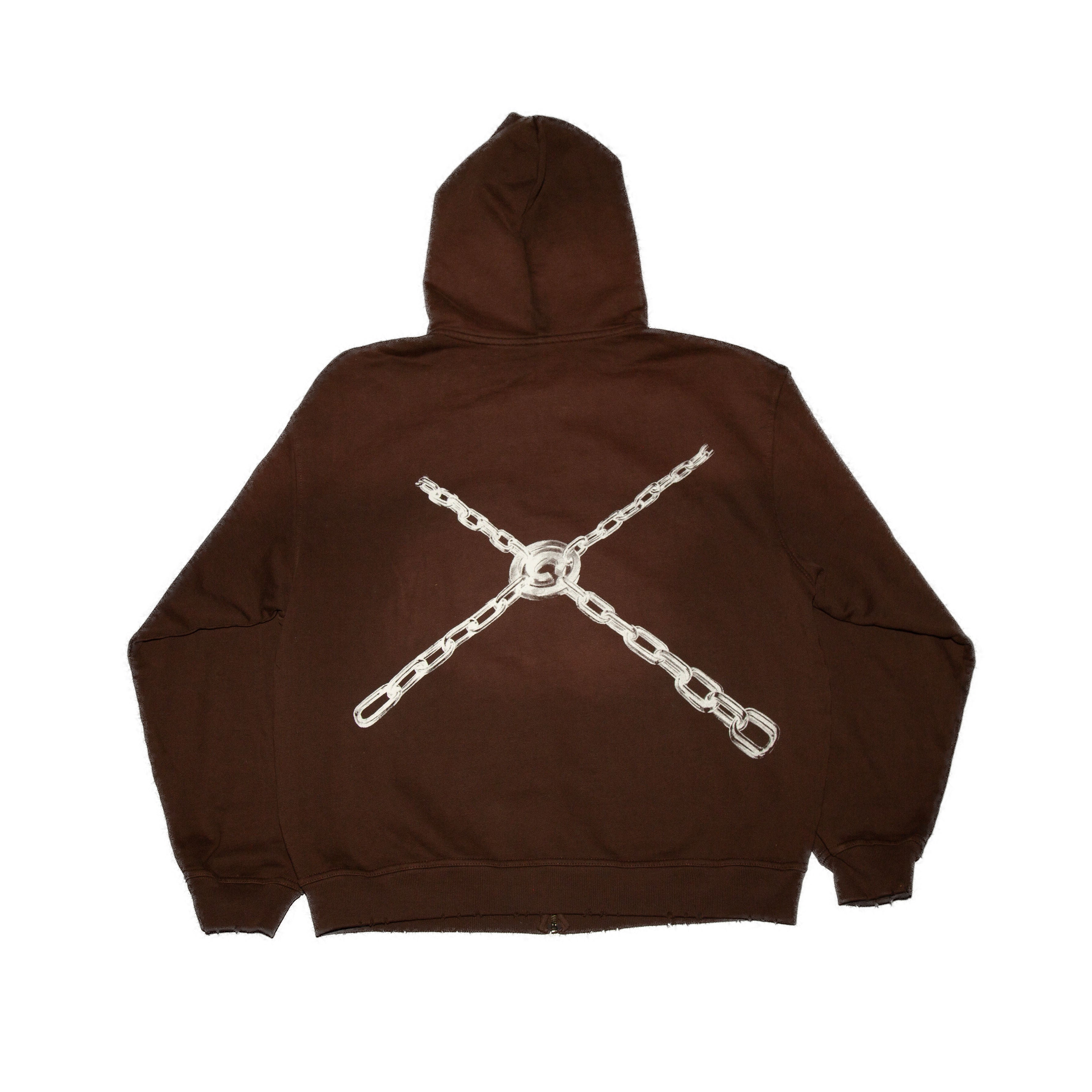 Cocoa Washed Icon Zip Hoodie