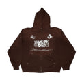 Cocoa Washed Icon Zip Hoodie