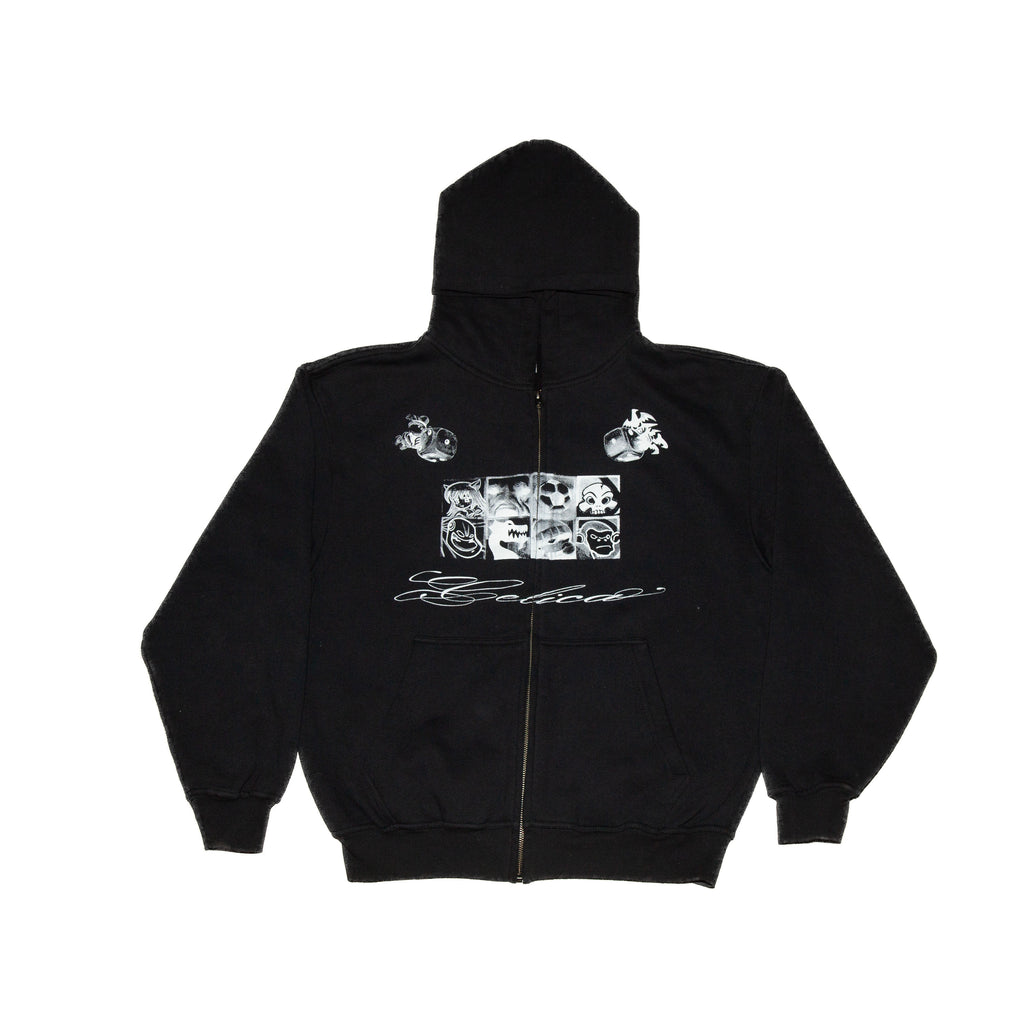 Black Icon Zip Hoodie