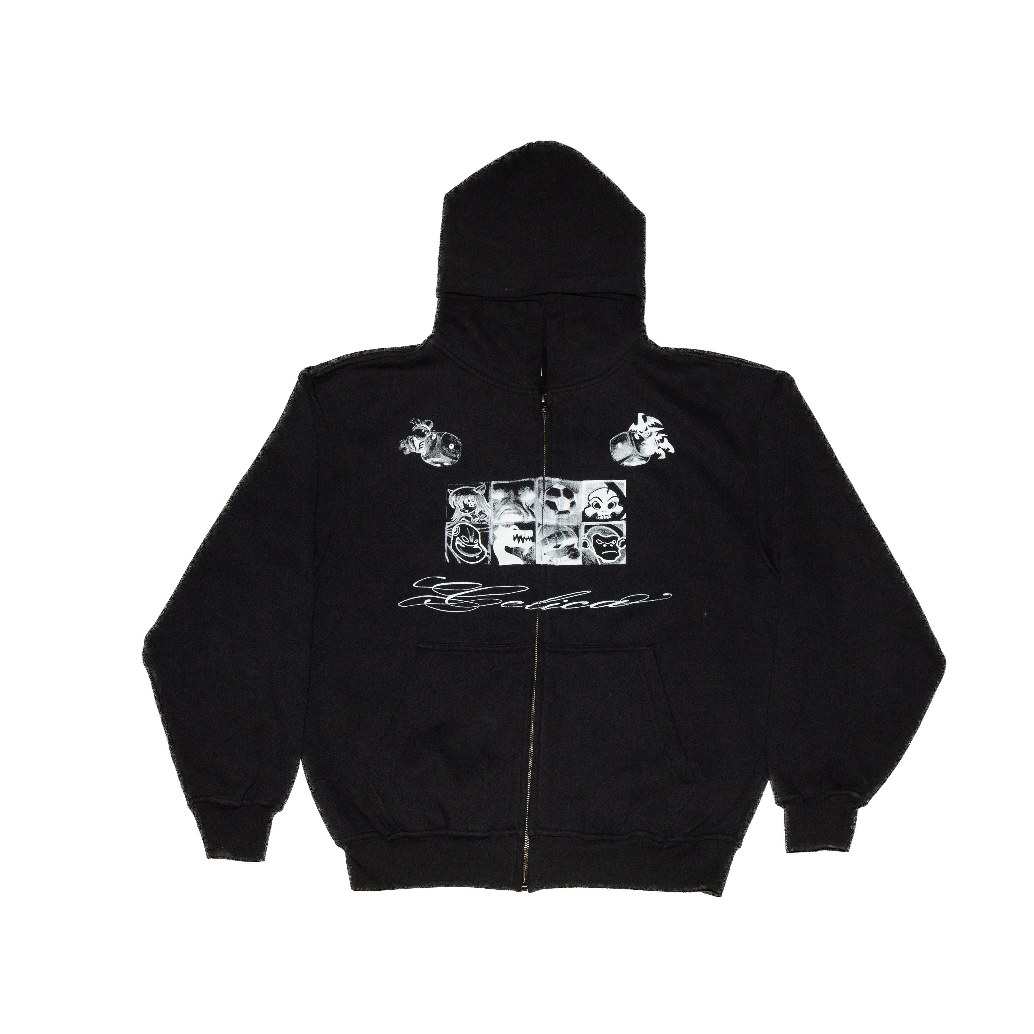Black Icon Zip Hoodie