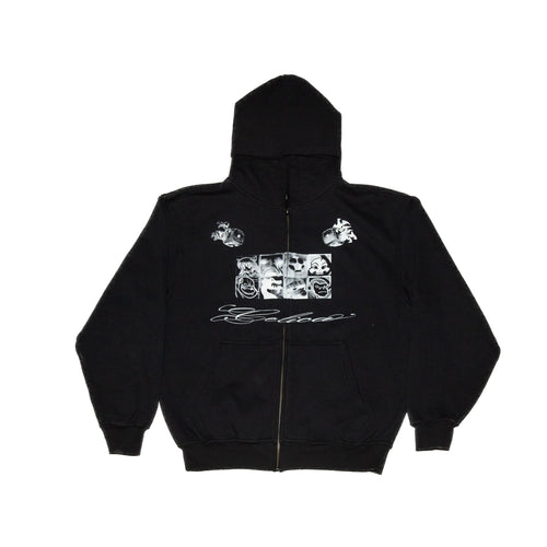 Black Icon Zip Hoodie