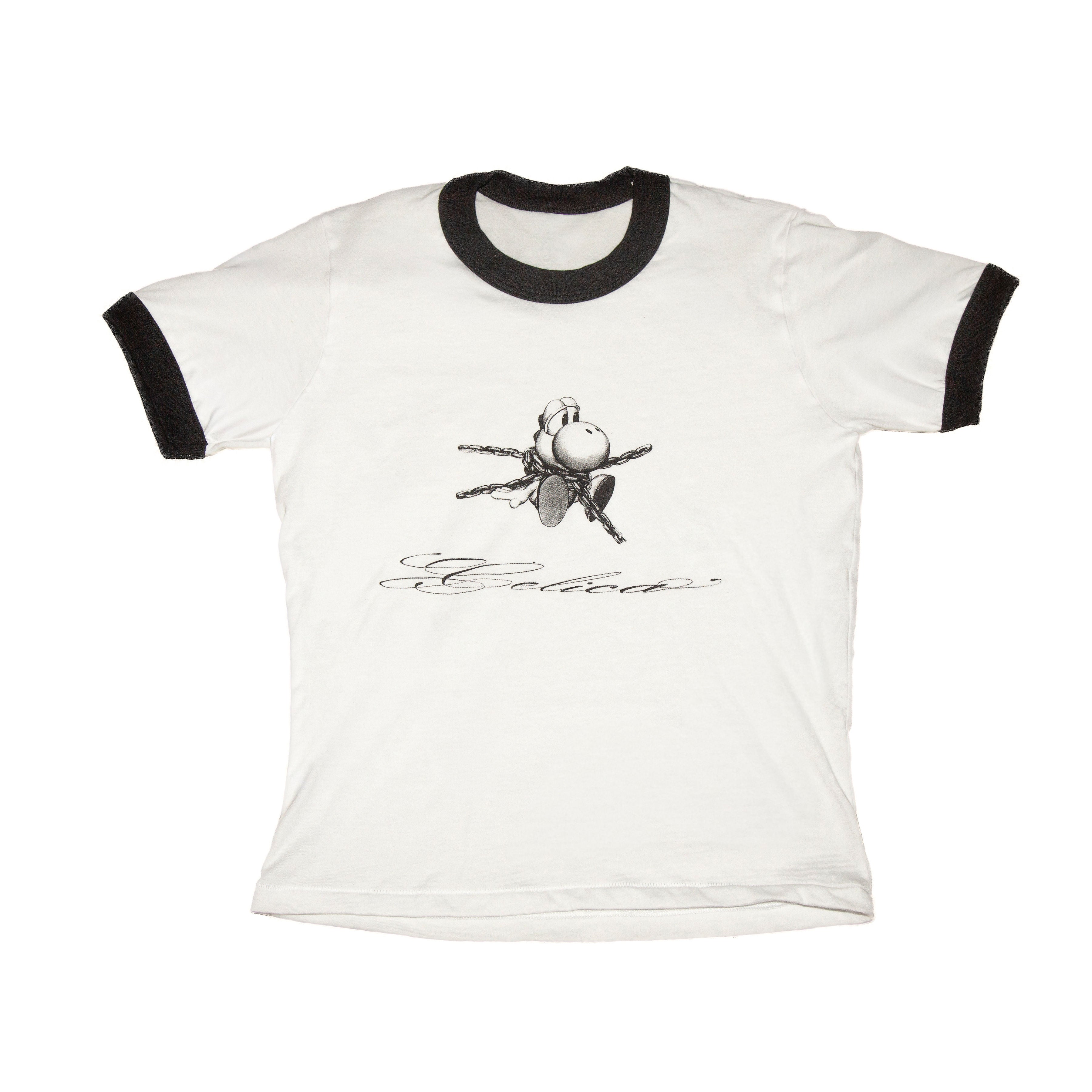 Chain Yoshi Ringer Tee - White/Black