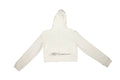 Cropped Zip Up Hoodie - White