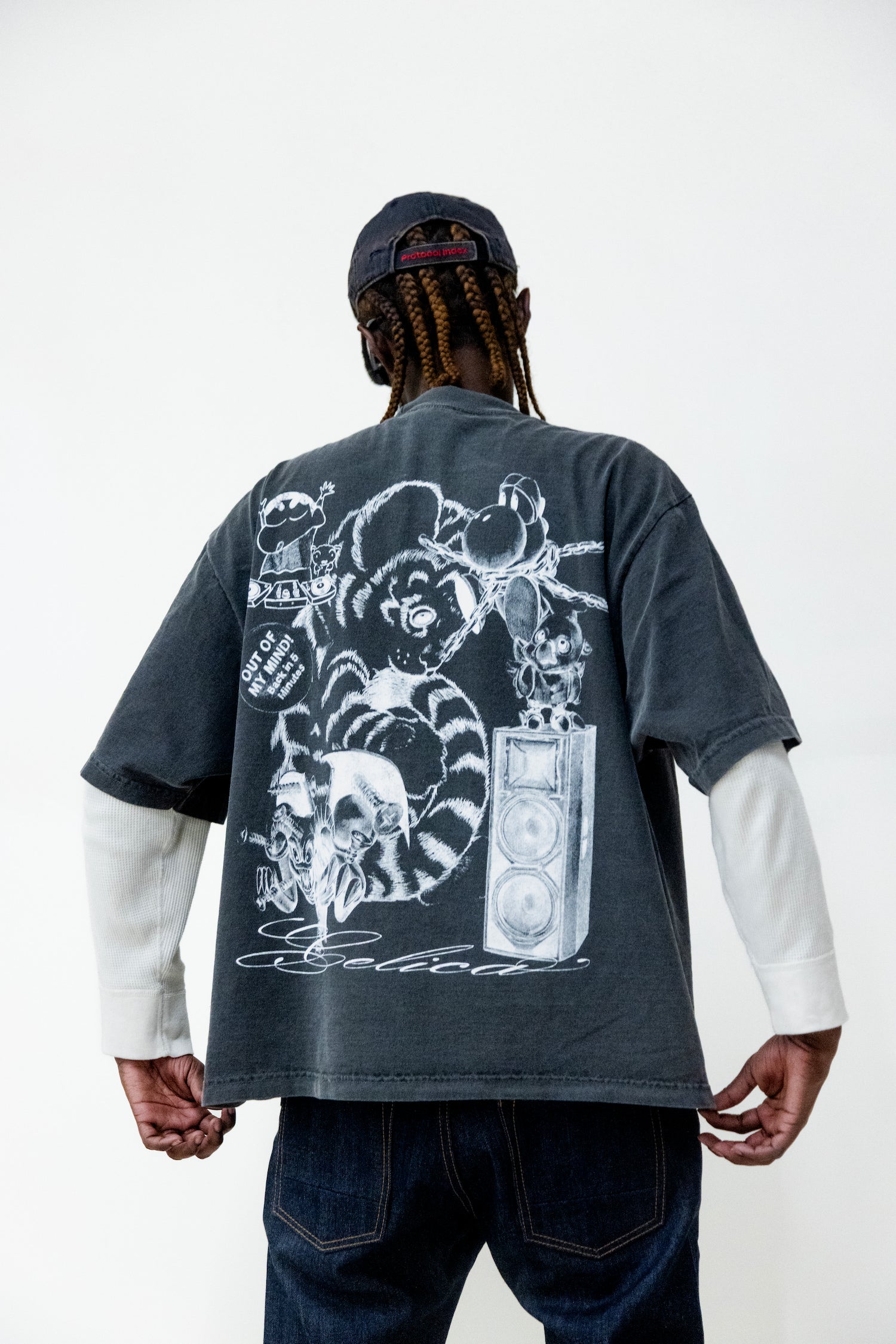 Past & Future Tee - Charcoal