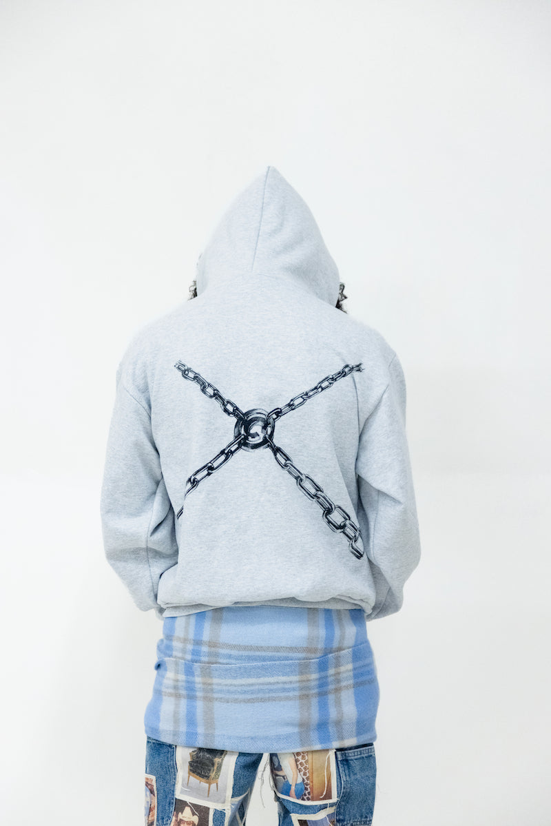 Heavy Ash Pins Zip Hoodie