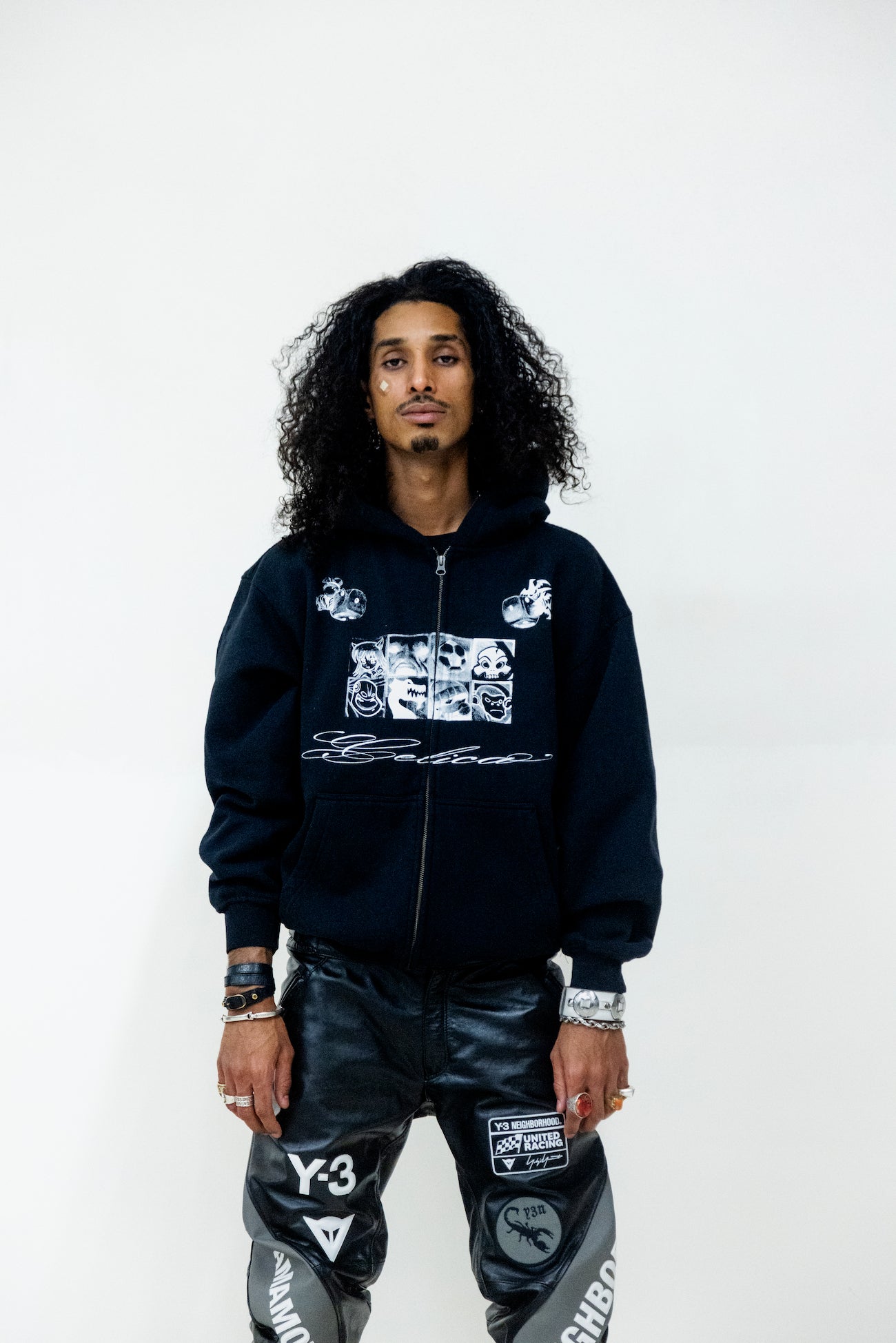Black Icon Zip Hoodie