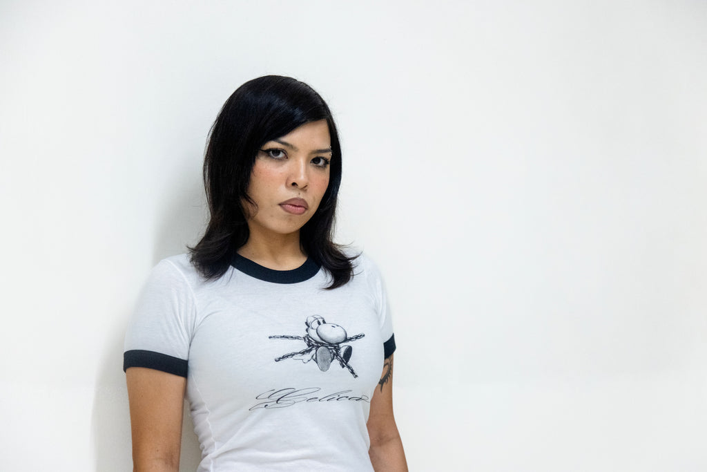 Chain Yoshi Ringer Tee - White/Black